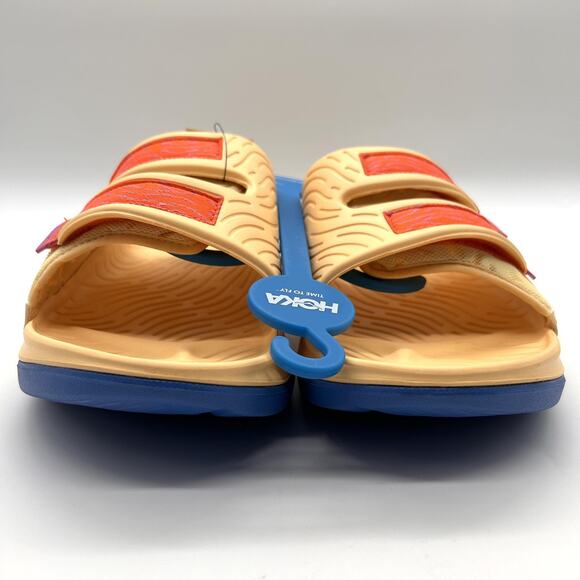 New HOKA Sandals Slide Me  Size 14 Vibrant Orange ORA Luxe Recovery Foam 1134150